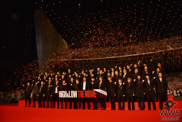 EXILE TRIBEを中心とした豪華出演陣総勢50名が登場！映画『HiGH&LOW THE MOVIE』完成披露イベント開催！
