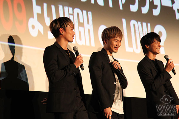 撮影裏話あり！？登坂広臣、佐藤寛太、今市隆二が東京会場に登場！映画『HiGH&LOW THE MOVIE』初日舞台挨拶が5大都市同時中継！