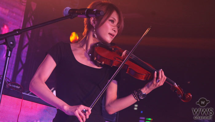 美しすぎるヴァイオリ二スト・Ayasaが渋谷CLUB camelotのリニューアルイベントにラフな衣装で登場！