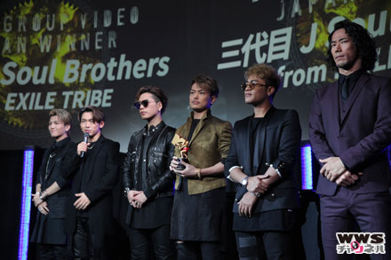 三代目 J Soul BrothersがMTV VMAJ 2015『最優秀邦楽グループビデオ賞』を受賞！「こんな素晴らしい賞をいただいて嬉しいです。」