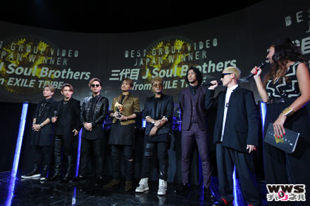 三代目 J Soul BrothersがMTV VMAJ 2015『最優秀邦楽グループビデオ賞』を受賞！「こんな素晴らしい賞をいただいて嬉しいです。」