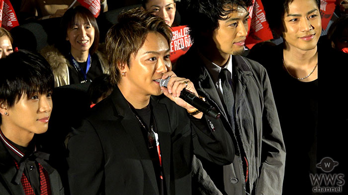 【動画】EXILE TAKAHIRO　斎藤工が赤パンツを履いて映画「HiGH&LOW THE RED RAIN」の初日舞台挨拶に登場！