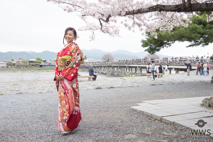 倉木麻衣が美しい着物姿で京都・嵐山一日観光大使に就任！「京都の魅力を再発見しました。」