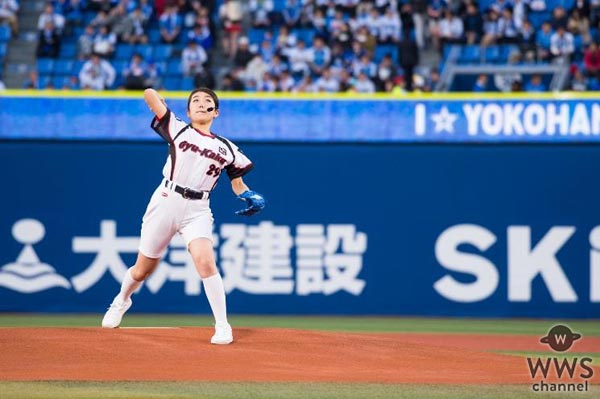 横澤夏子の球場ネタ＆始球式で開幕！プロ野球「横浜をもっと元気に！牛角ナイター」