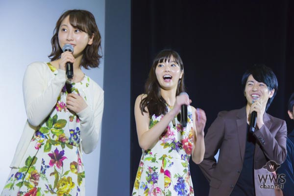 松井玲奈、お悩みコーナーで一刀両断！主演映画『めがみさま』完成披露試写会に新川優愛と共にW出演！