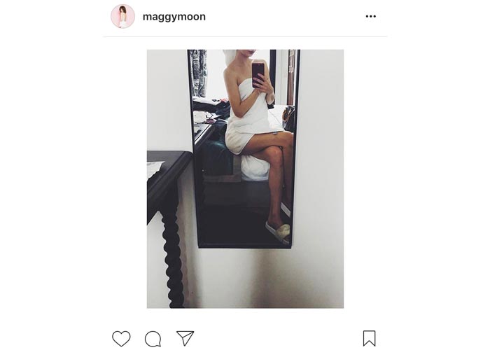 マギーがバスタオルを巻いたセクシーな自撮り写真を披露！「セクシー過ぎます」と絶賛の声！