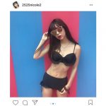 藤田ニコルがセクシーな黒ビキニ写真を連発！紗蘭とのお揃い水着2ショットも！