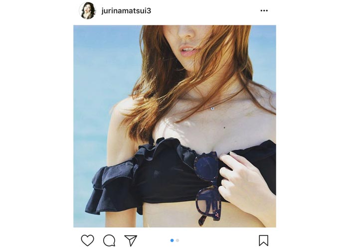 SKE48 松井珠理奈が胸元アップのセクシービキニ姿を披露！夏の終わりに「珠理奈に恋しちゃう」と絶賛の声！