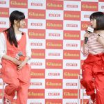 土屋太鳳、松井愛莉、広瀬すずが『ガーナ新CM発表会』でお互いの似顔絵ペイントに挑戦！その出来映えは！？