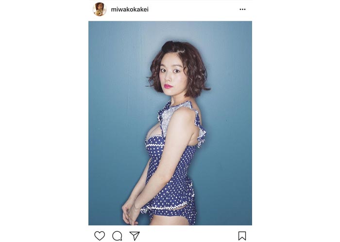 筧美和子が水着姿でセクシーで豊満な胸元を披露！「みーこ、最高！」と絶賛の声！