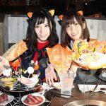 【動画】さくらシンデレラ・渡辺栞 藤咲はながハロウィンコスプレで牛角食べ放題！「綿あめすき焼きカルビ」の絶妙な味を堪能！