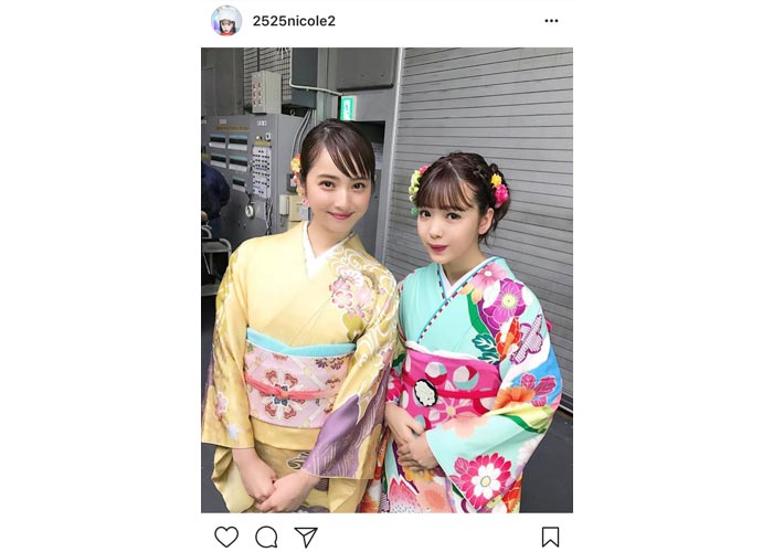 藤田ニコルと佐々木希の着物姿の2ショットが可愛すぎると話題に！