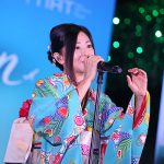 倉木麻衣が和のテイストの着物姿で羽田空港点灯式に登場！
