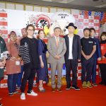 USA、TETSUYA、ShizukaとDANCE EARTH PARTYの3人が『ふるさと祭り東京2018』のナビゲーターに勢揃い！ご当地食材の試食で満面の笑み！