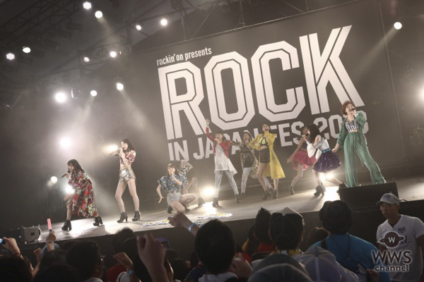 【ライブレポート】アンジュルムがキレのあるダンスと高い歌唱力を披露！「ROCK IN JAPAN FESTIVAL 2018」で人気曲『大器晩成』含む9曲！