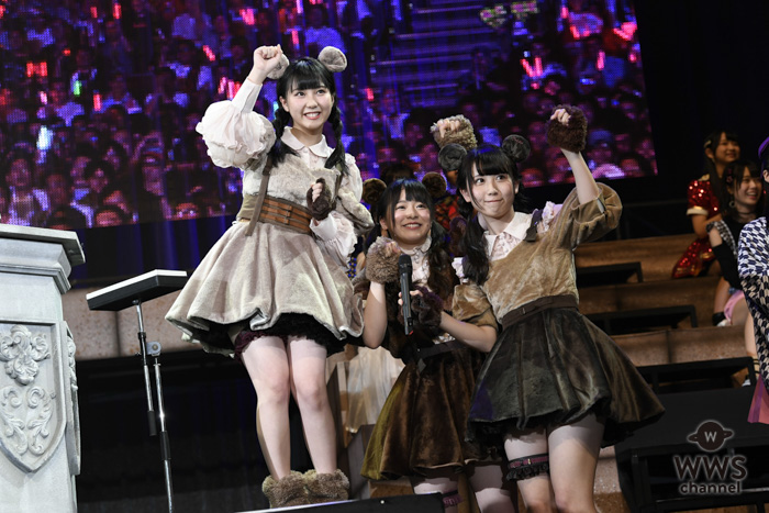 HKT48・田中美久、モコモコの熊の衣装にSKE48・古畑奈和「挟まれたい」とメロメロ！＜AKB48グループ 第2回ユニットじゃんけん大会＞
