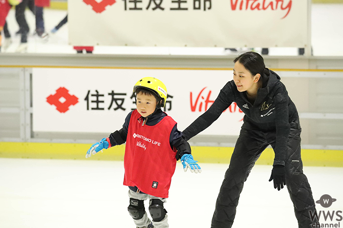 浅田真央、舞によるスケート教室“住友生命「Vitality」”スケートチャレンジを開催！