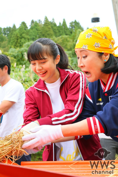 NGT48が新潟の大先輩・小林幸子の誘いを受け 「小林幸子田」で脱穀のお手伝い！！