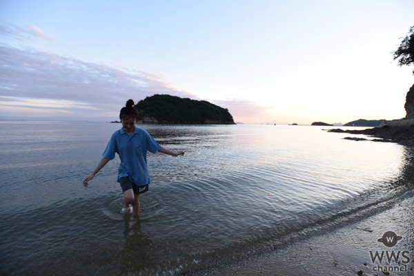 西川瑞希、『仙酔島』の“世界一の露天風呂”でエネルギーチャージ！