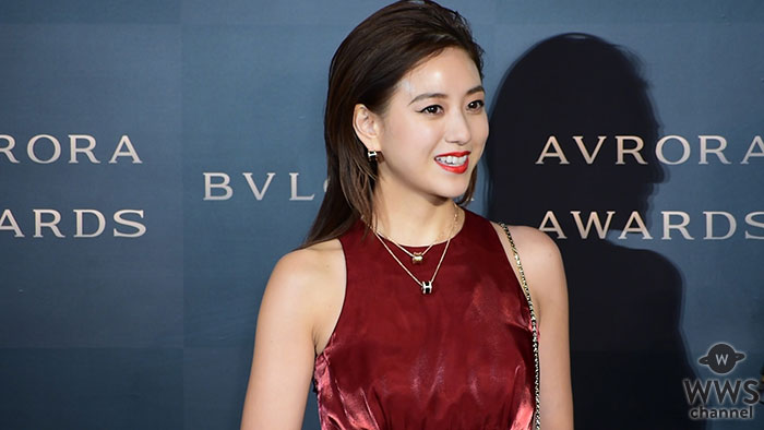 【動画】 伊藤千晃がブルガリイベントに艶やかなワインレッドのドレスで登場！＜BVLGARI AVRORA AWARDS 2018＞