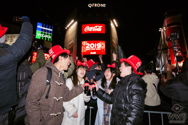 渋谷に約12万人が集結！「コカ・コーラ」福ボトルと「Little Glee Monster NEW YEAR LIVE」映像で2019年の幕開けをさらに特別なひとときに！「YOU MAKE SHIBUYA COUNTDOWN 2018-2019」