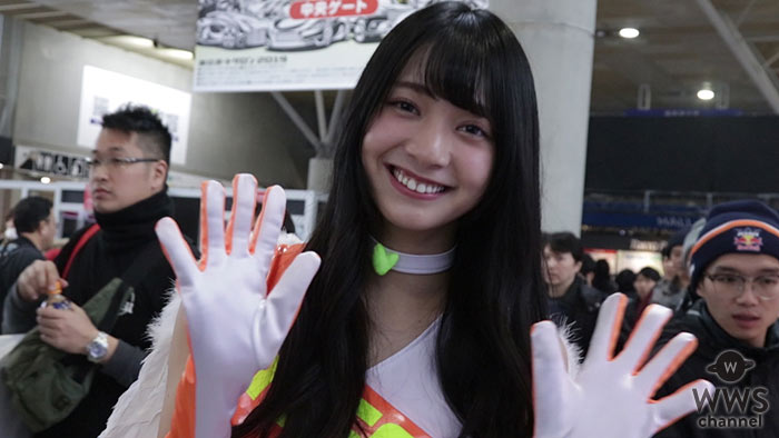 【動画】MFGエンジェルス山口はのん(夢アド)が東京オートサロン2019でTwitter企画 始動！抽選で１名に車の窓拭きサービス？！