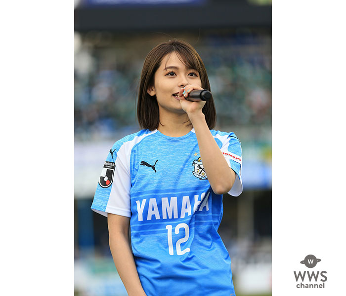 ジュビロ磐田2019年シーズンソングアーティストの足立佳奈がホーム開幕戦で「WE CAN！」を熱唱！