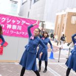 東池袋52が野外ステージで『雪セゾン』を歌唱！横浜髙島屋ピンクシャツデーイベントに参加！