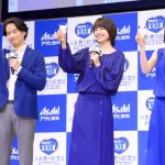 竹野内豊、長澤まさみ、永野芽郁がカルピス100周年を祝って乾杯！