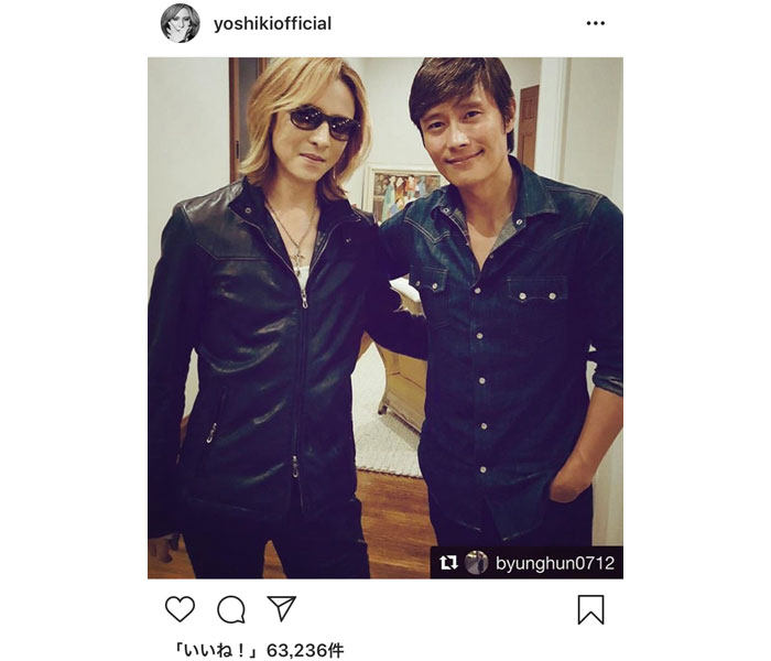 X JAPAN YOSHIKIとイ・ビョンホンと2ショットが公開！韓国の山火事への寄付金に賞賛の声殺到！