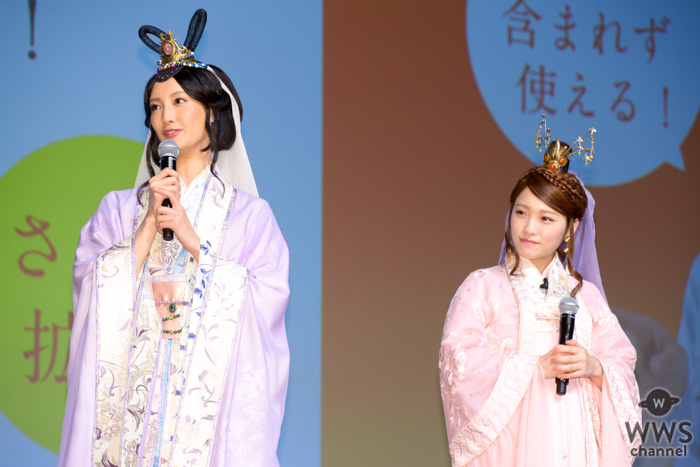 菜々緒、川栄李奈、au「三太郎」シリーズに三姫の母登場!?「au発表会 2019 Summer」で発表するも「秘密です」