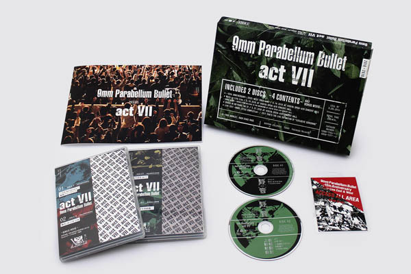 9mm Parabellum Bullet、6/26（水）リリースDVD/Blu-ray「act VII」4時間超の映像を収録した野音三部作のジャケット＆特殊仕様全貌公開！