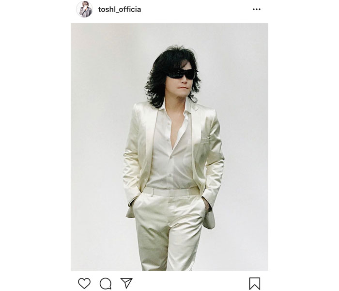 X JAPAN Toshl、オールホワイトの衣装で新企画予告？「またまた何かが始まるゼ!?」