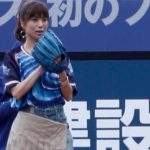 【動画】 hitomiが横浜スタジアムで始球式に登場！自己評価は100点満点で５点？！