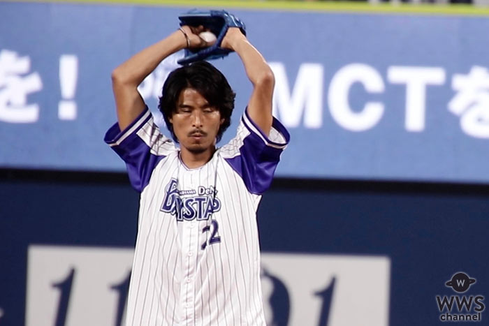 【動画】元プロサッカー選手・中澤佑二が始球式に登場！１００点満点で２点？！ 横浜で日清オイリオ「MCT」チャージ・ナイター開催！