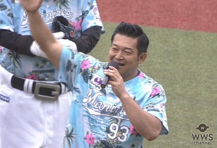 【動画】山口智充、始球式で花火のモノマネを披露し盛り上げる！