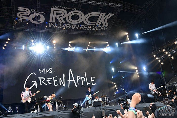 【ライブレポート】 Mrs. GREEN APPLE、GRASS STAGEという新たなスタートラインから。 オーディエンスの心を掌握した圧巻のステージ！＜ROCK IN JAPAN FESTIVAL 2019＞