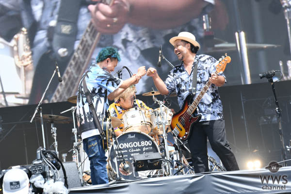 【ライブレポート】MONGOL800（モンパチ）、GRASS STAGEのオープニングでWANIMAとコラボ！＜ROCK IN JAPAN FESTIVAL 2019＞