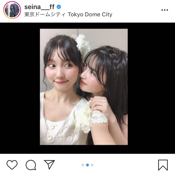 AKB48 福岡聖菜が谷口めぐとの「せいめぐ」ショット公開！「可愛すぎて泣きました」「エモかった」と大反響