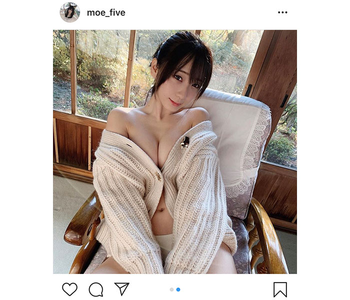 伊織もえ、カーディガンからのぞく美バストに釘付け！「セクシー過ぎます！」「とてもドキドキしたよ」