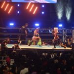 グラビアアイドル・青山めぐが東京ドームで新日本プロレスを観戦！獣神サンダー・ライガー、藤波辰爾、田口隆祐らによる第1試合で幕開け！