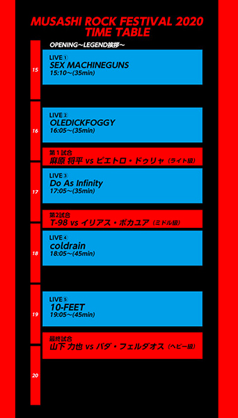 "テレ・マーカーpresents MUSASHI ROCK FESTIVAL2020”のタイムテーブル発表！Do As Infinityのライヴゲストに小野正利（GALNERYUS）の電撃参戦決定！