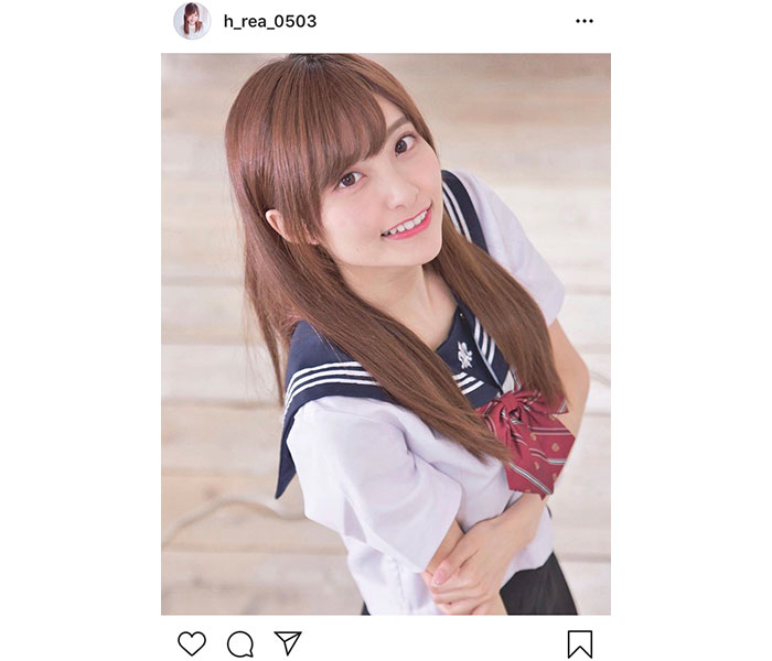 花咲れあ、アオハル感が眩しいセーラー服ショット公開に「可愛い！」「最高です」と大反響