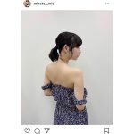 水湊みおが背中出しのオフショル美麗ショット公開！