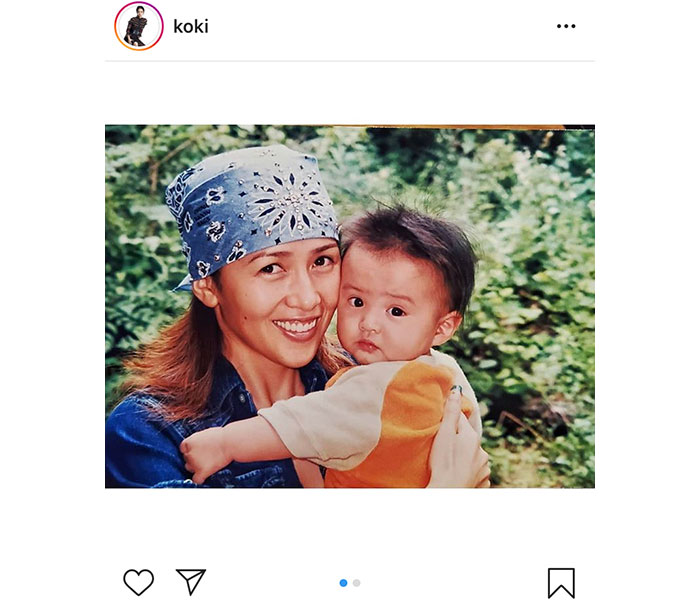 Koki,が母・工藤静香との2ショットを公開「良きファミリー」「素敵な家庭と憧れる」