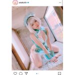 えなこ、メイド風水着オフショットを公開！「キレイ過ぎる」「腰のライン尊い」