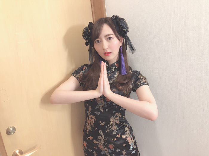 HKT48 森保まどか、黒チャイナドレス姿に「なんて可愛いの」「優勝です！！」と歓喜の声