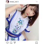 水湊みお、乃木坂46『裸足でSummer』の西野七瀬衣装を着用！「似合ってますね」「アイドルがすぎる！」