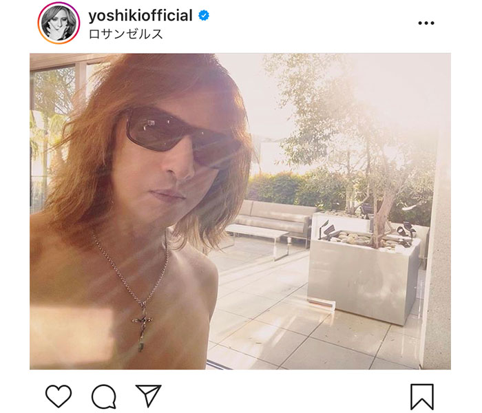 X JAPANのYOSHIKI、ロサンゼルスから近況報告「髪がさらに伸びた。頑張るぞ！」