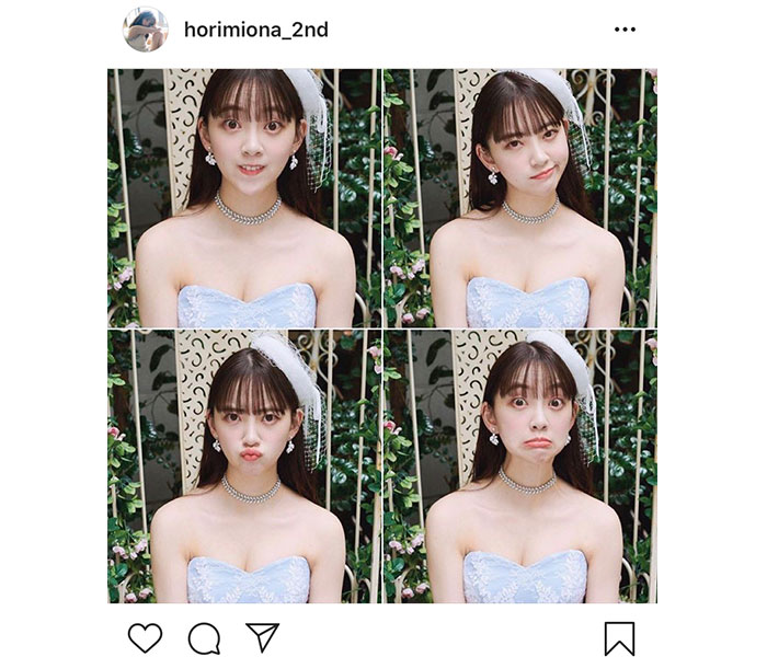 乃木坂46 堀未央奈、インスタフォロワー30万人突破で変顔ショット大量公開！「#どの顔が好きですか」